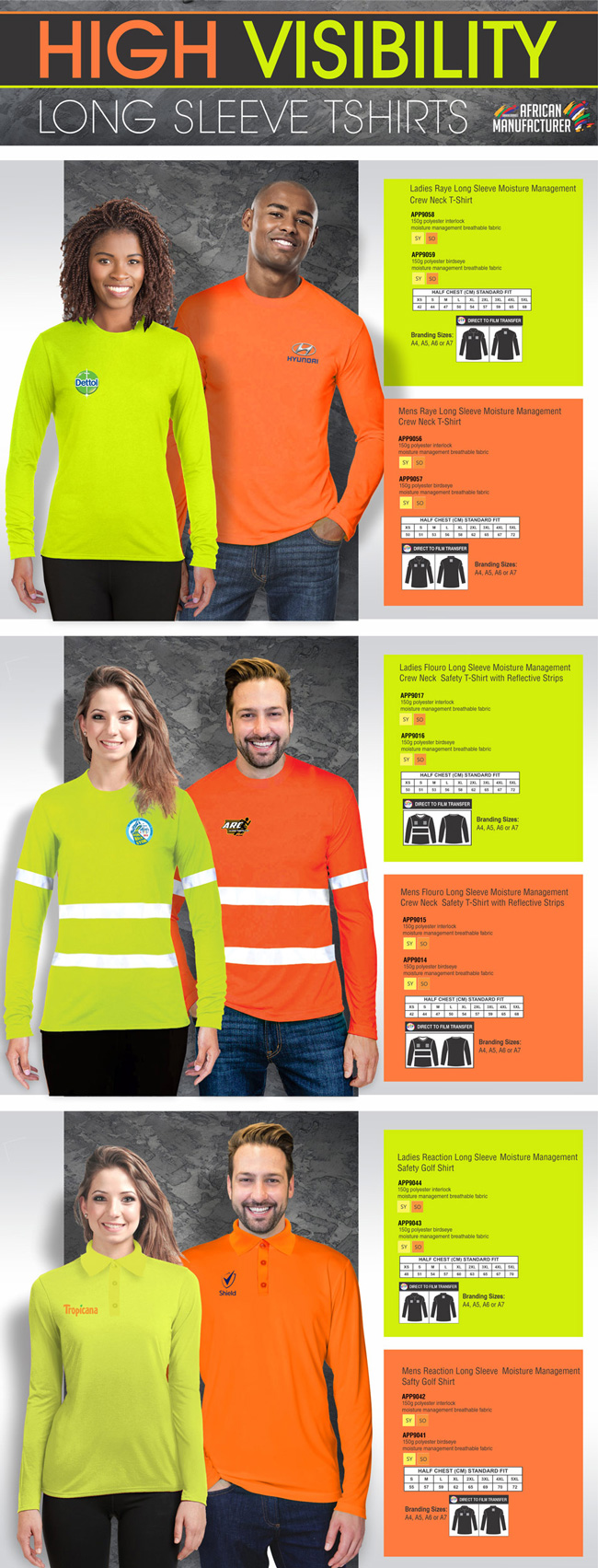 High visibility long sleeve tshirts 