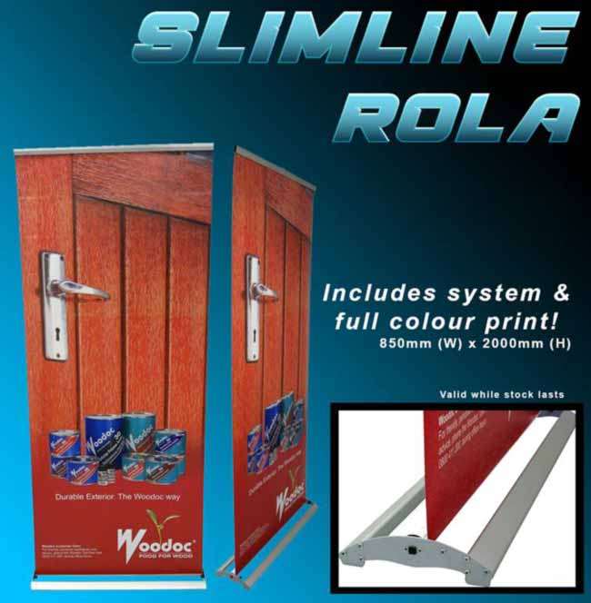Slimline rola pull up banner