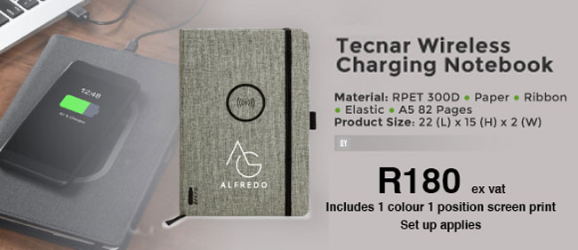 Tecnar Wireless Charging Notebook 