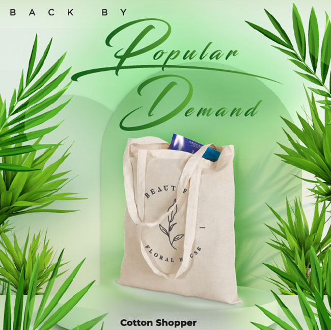 cotton shopper bag