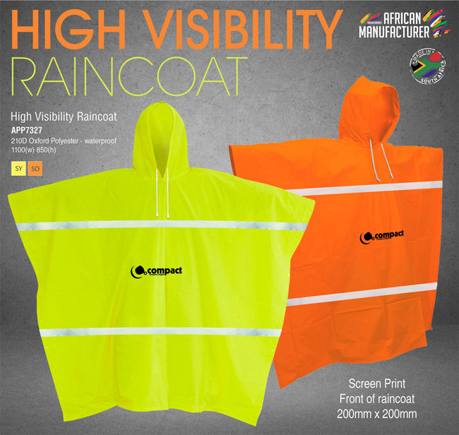 high visibility raincoat