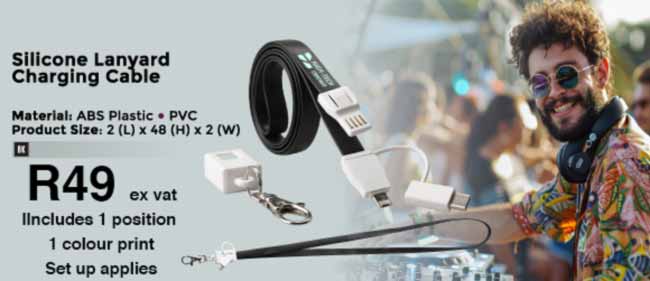 silicone lanyard charging cable